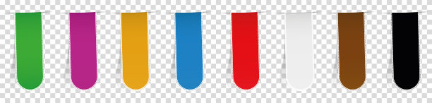 收集不同颜色的矢量书签横幅-矢量设计元素图片下载