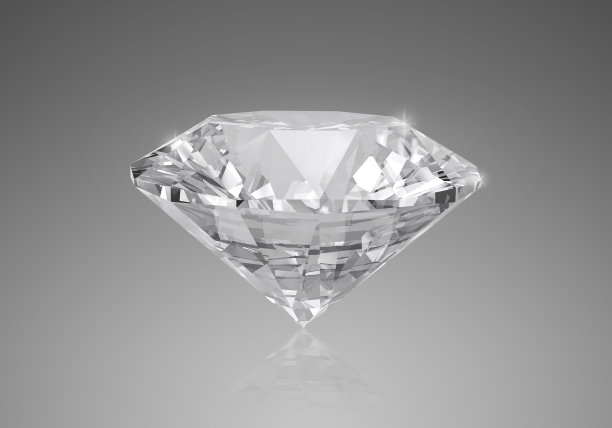 闪亮的钻石放置在灰色的背景图片下载