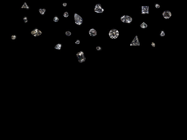 下落宝石抽象背景。闪亮的钻石设计图片下载