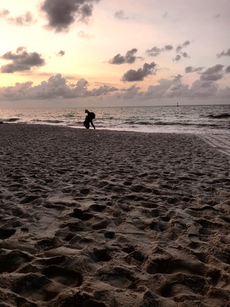 海滩上的日落图片下载