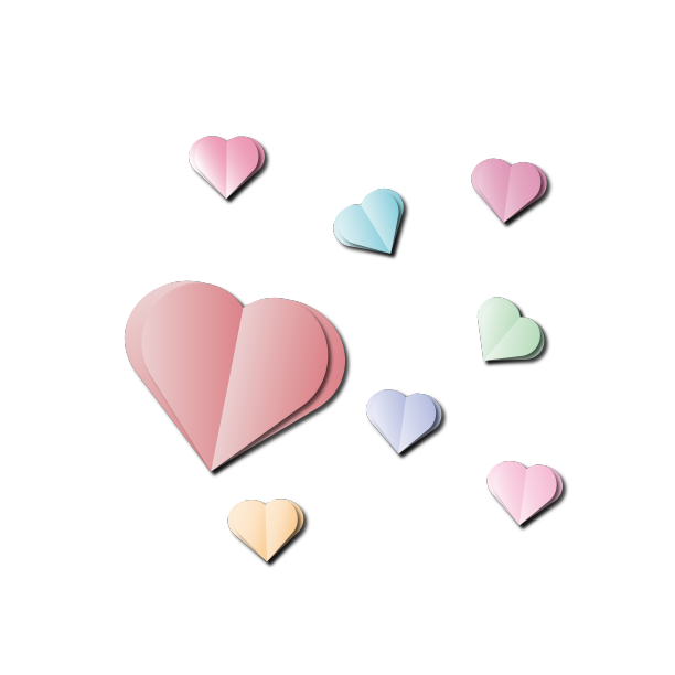 多彩爱心元素图片下载