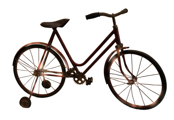 老旧生锈的自行车图片下载