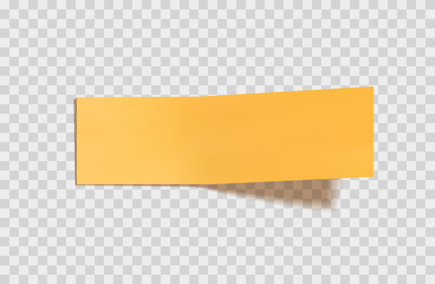 矢量矩形黄色贴纸，空白模板。图片下载