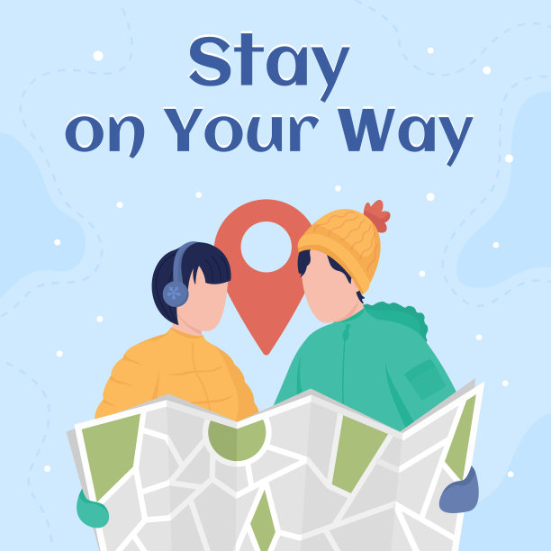 社交媒体上发布的冬季徒步路线模型图片下载