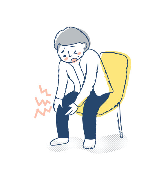 一个膝盖疼痛的老妇人图片下载