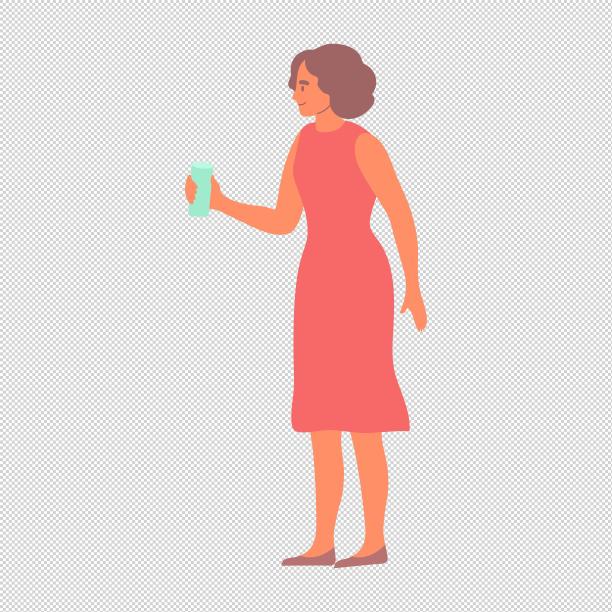 女人拿着杯子图片下载