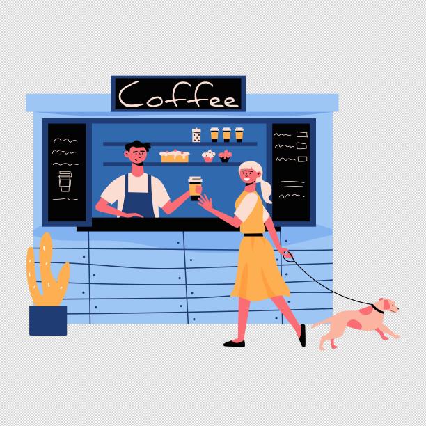 咖啡店店员女孩咖啡图片下载