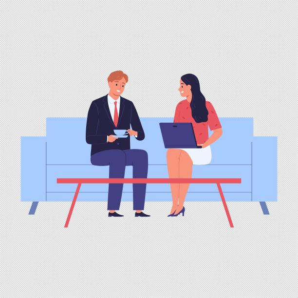 男女商务交谈图片下载