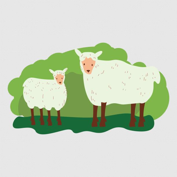 绵羊山羊草地图片下载