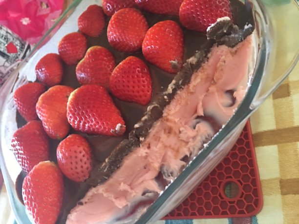 与草莓甜点图片下载