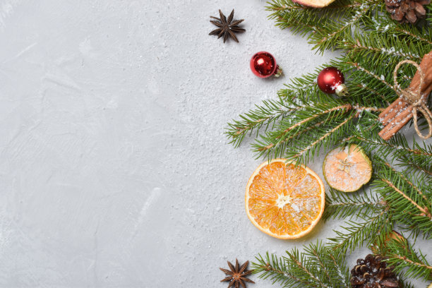 有地方写文字的圣诞节日横幅。新年装饰。图片下载