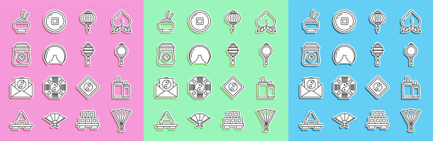 套线纸折扇烟花图片下载