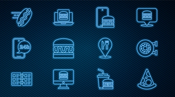 设定线片披萨甜甜圈在线订购图片下载