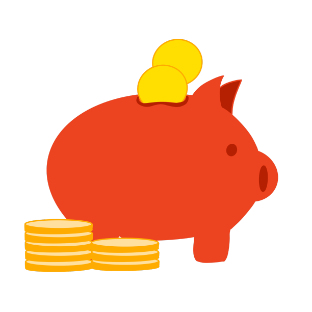 红色新年猪存钱罐图片下载