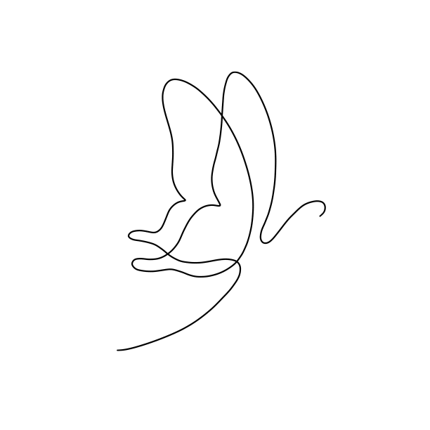 蝴蝶手绘线条图片下载