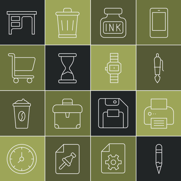 设定线铅笔打印机喷泉钢笔笔尖墨水瓶图片下载