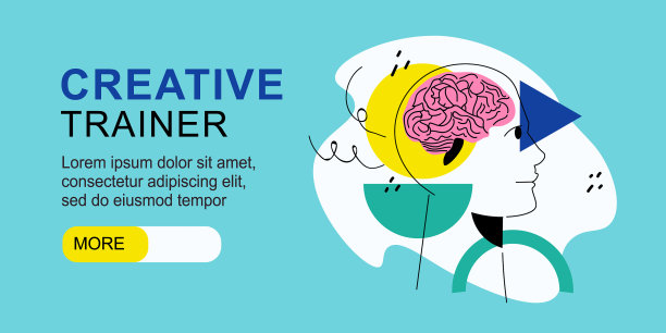 创意培训师水平横幅图片下载