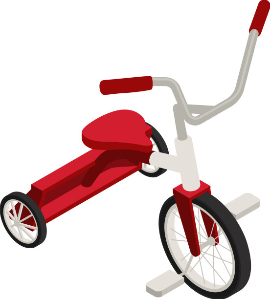 等距儿童自行车组成图片下载
