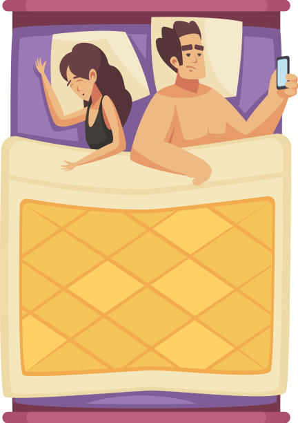 无眠夫妇时间构图图片下载