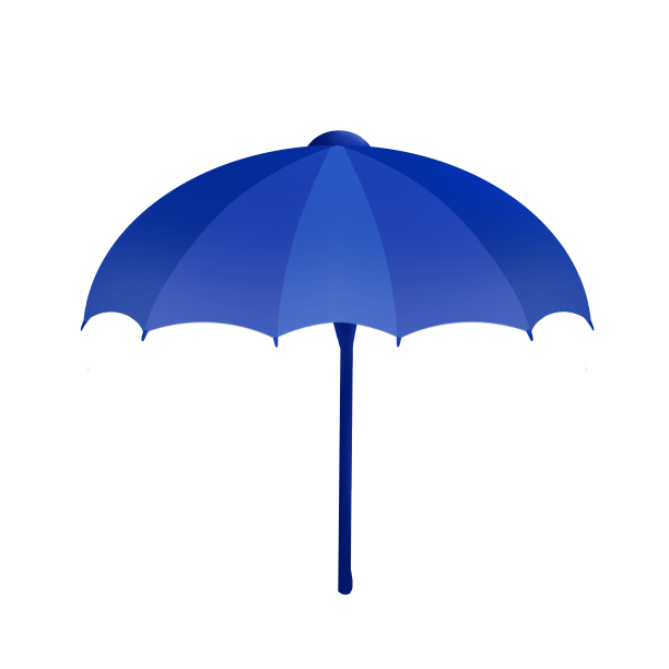 蓝色商务雨伞素材图片