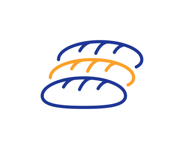 面包线图标烘焙食品标志图片下载