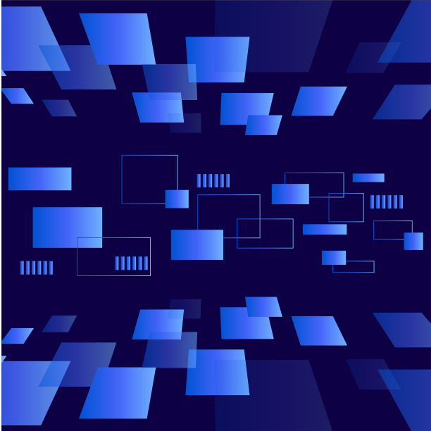 蓝色空间几何图片下载