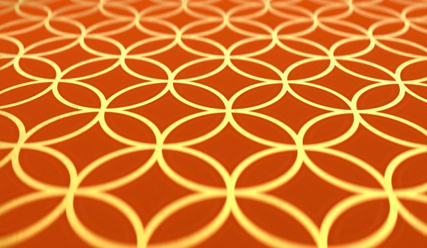 3d渲染中国金色经典吉祥图案中国新年背景微透镜。祝你好运。好运气。春节卷轴图片下载