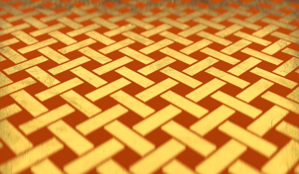 3d渲染中国金色经典吉祥图案中国新年背景微透镜。祝你好运。好运气。春节卷轴图片下载