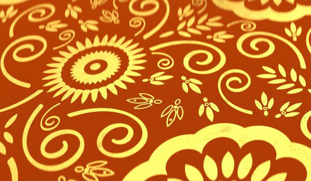 3d渲染中国金色经典吉祥图案中国新年背景微透镜。祝你好运。好运气。春节卷轴图片下载