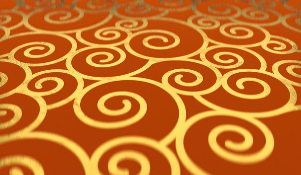 3d渲染中国金色经典吉祥图案中国新年背景微透镜。祝你好运。好运气。春节卷轴图片下载