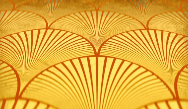 3d渲染中国金色经典吉祥图案中国新年背景微透镜。祝你好运。好运气。春节卷轴图片下载