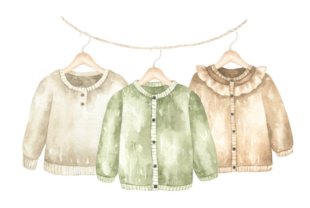 婴儿衣服插图图片下载