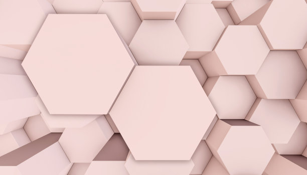 六角形平台展示化妆用品。图片下载