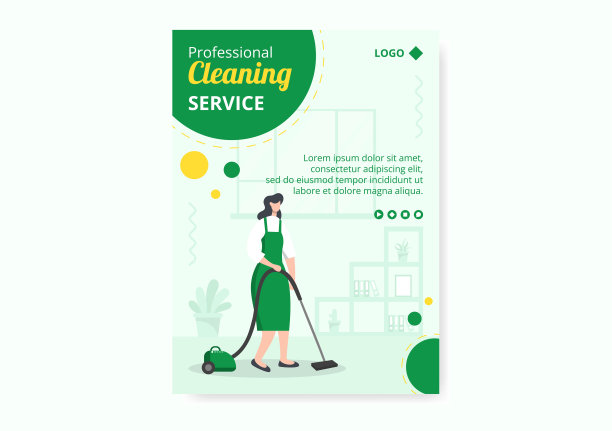 家庭清洁服务海报可编辑的广场背景适合社交媒体，饲料，卡片，问候，印刷和网络广告图片下载
