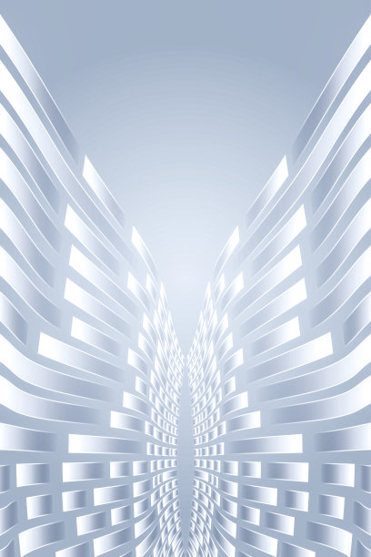 三维渲染条带径向簇状的银灰色条纹纹理抽象背景图片下载