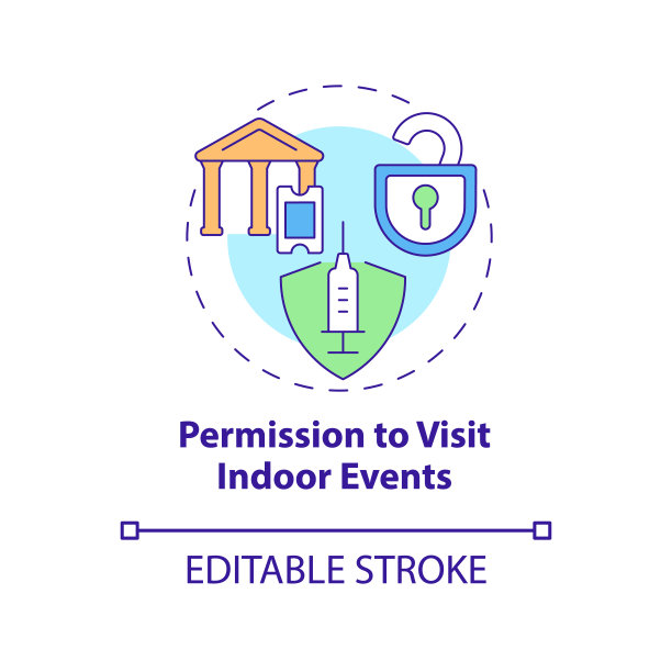 允许访问室内活动概念图标图片下载