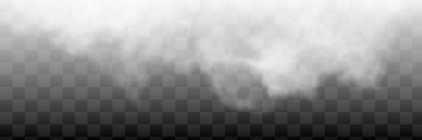 透明的特效在雾或烟雾中脱颖而出。白云矢量，雾或烟雾。图片下载