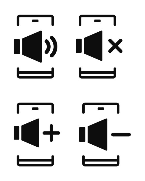 手机音量音频图标。图片下载