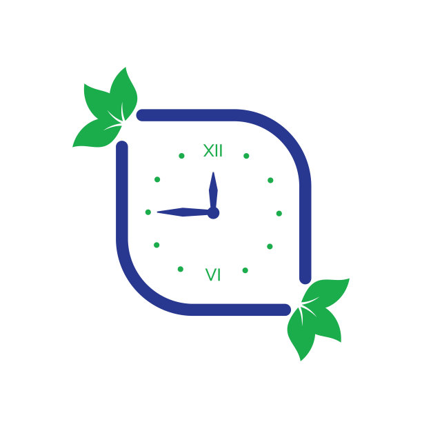 时间关怀向量标志模板设计。时间管理标志概念。图片下载