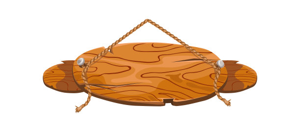 硬木指针。道路旧标志，游戏设计元素，矢量图片下载