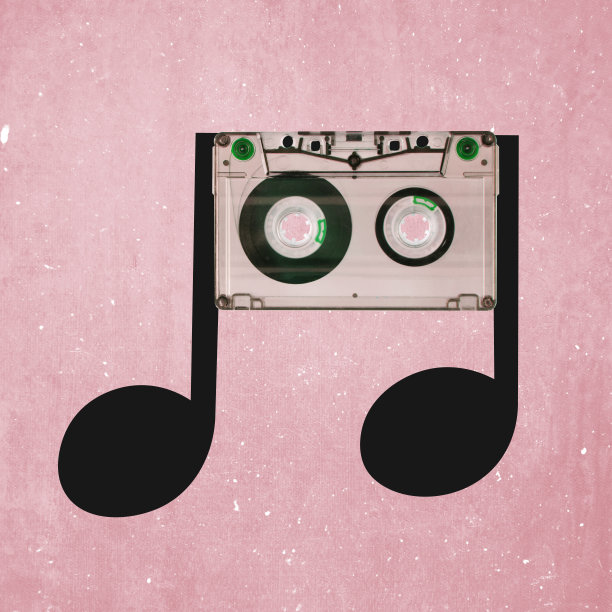 当代艺术拼贴，现代设计。用画的黑人音符作曲。主意,想象力,愿望图片下载