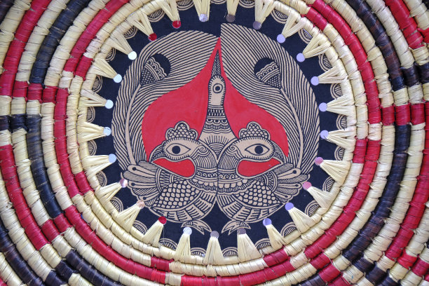 黄麻针织物，手工编织:黄麻和钩针钩，黄麻圈系，特写，背景，质感。图片下载