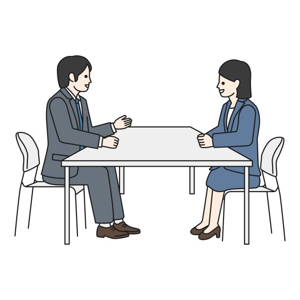 简单的线条商人插图图片下载