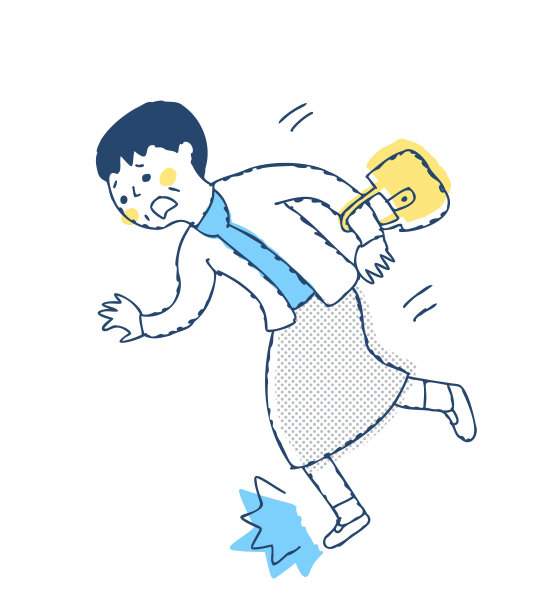 资深女性走路时摔倒图片下载