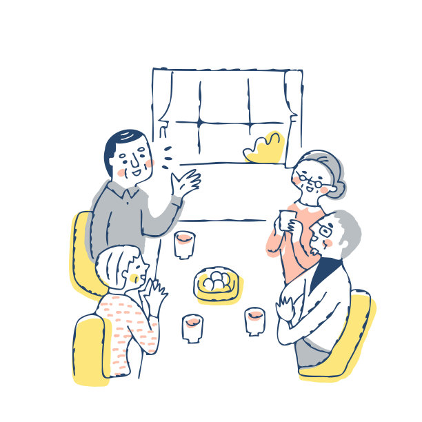 上了年纪的男女边喝茶边聊天图片下载