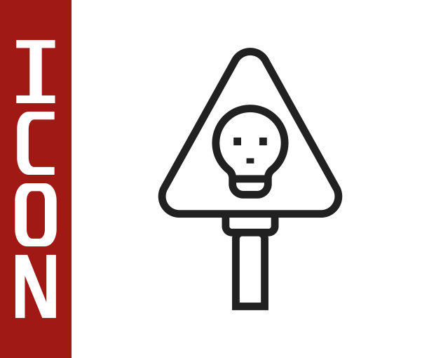 白底上的骷髅和骷髅是中毒警告的标志。向量图片下载