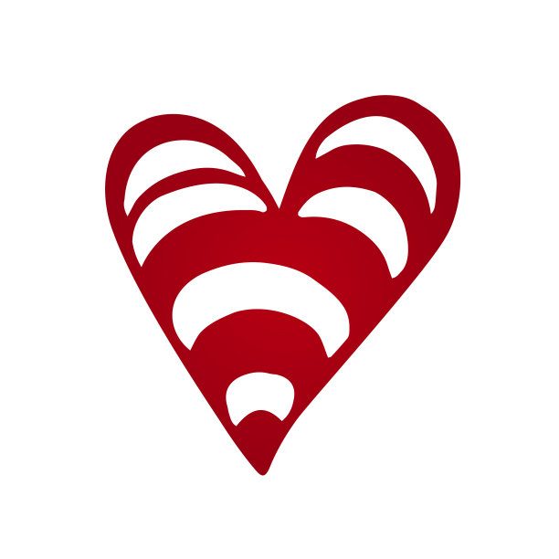 红心手画象征爱情和情人节图片下载