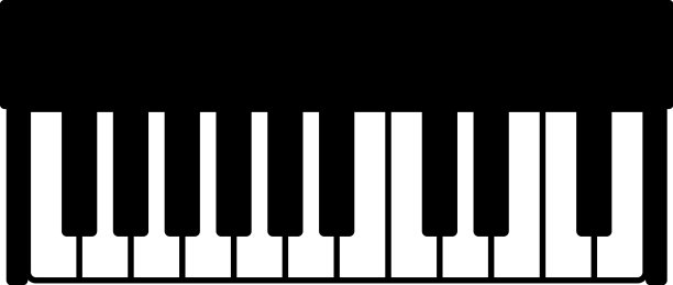 钢琴图标设计模板孤立图片下载