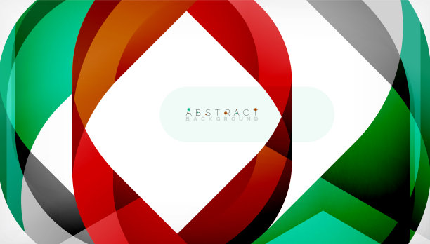 抽象的正方形形状与重叠的波浪图片下载