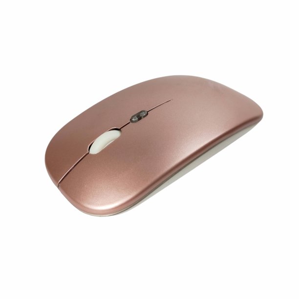 在一张白纸的背景上，有一个粉红色的鼠标。图片下载